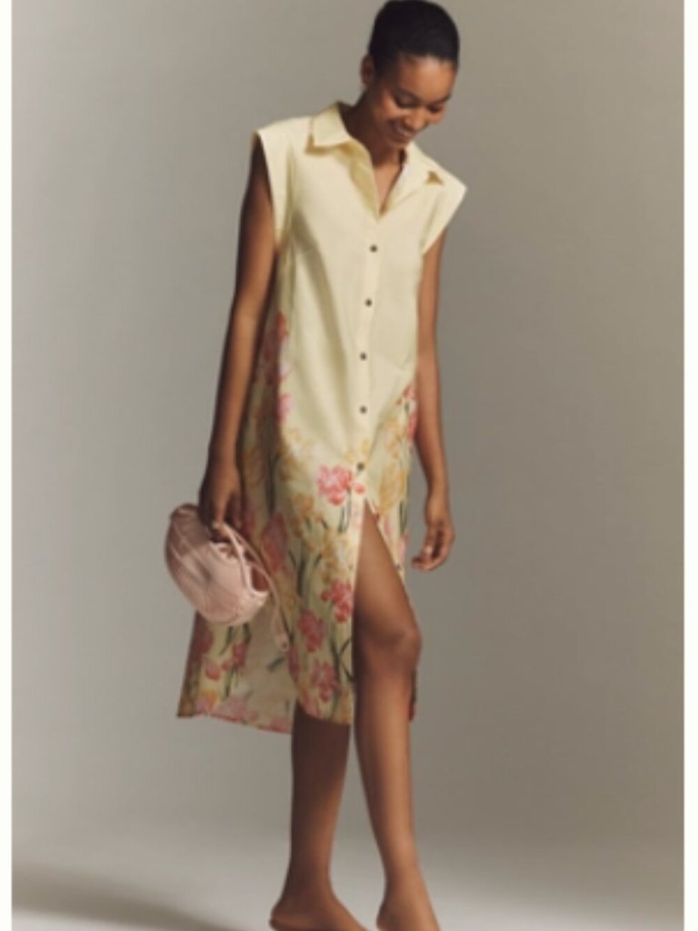 NWT Lillian Button-Front Midi Dress by Maeve (Petite Large)